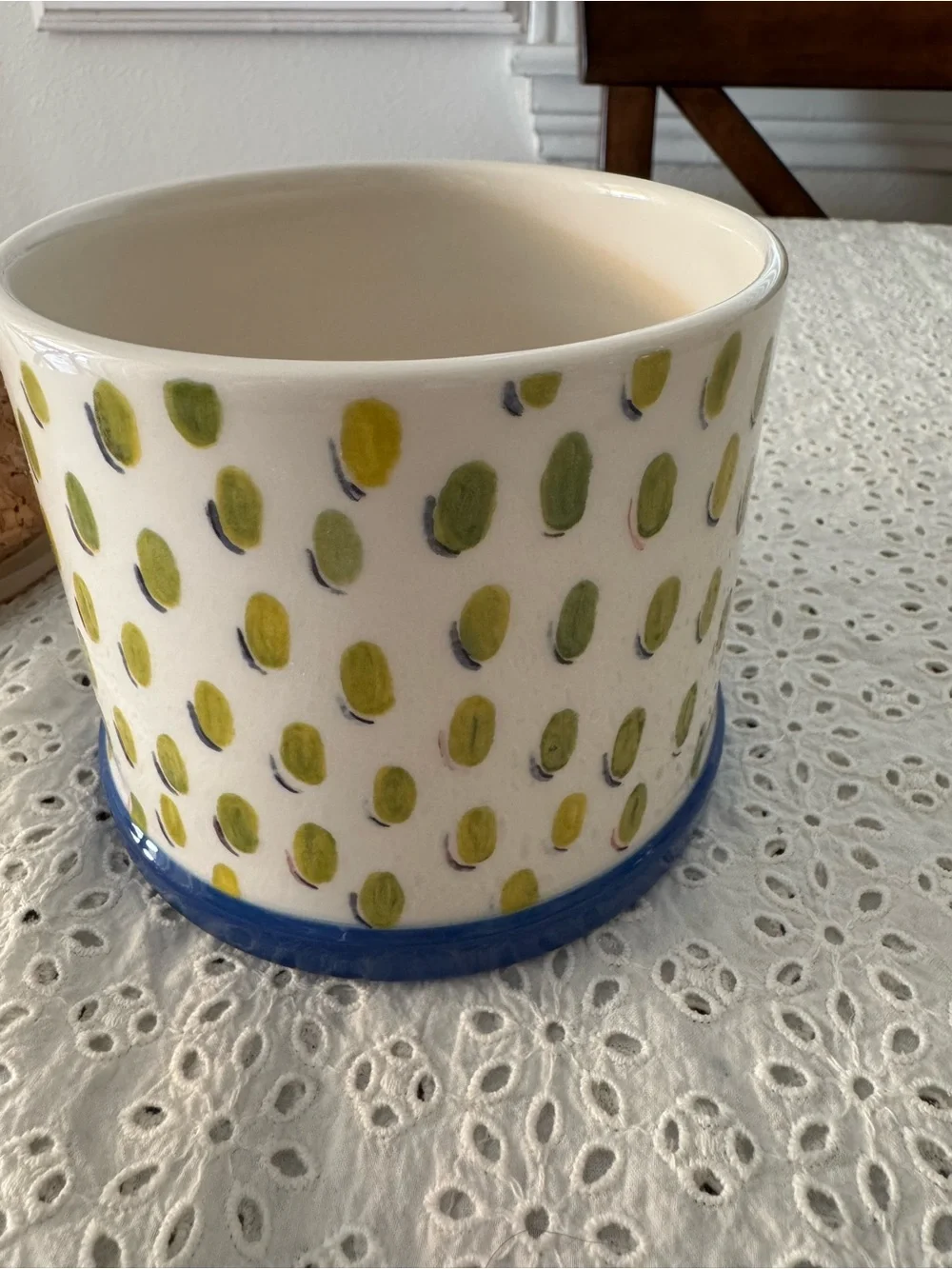 MacKenzie-Childs Small Carnaby Canister with Cork Lid
